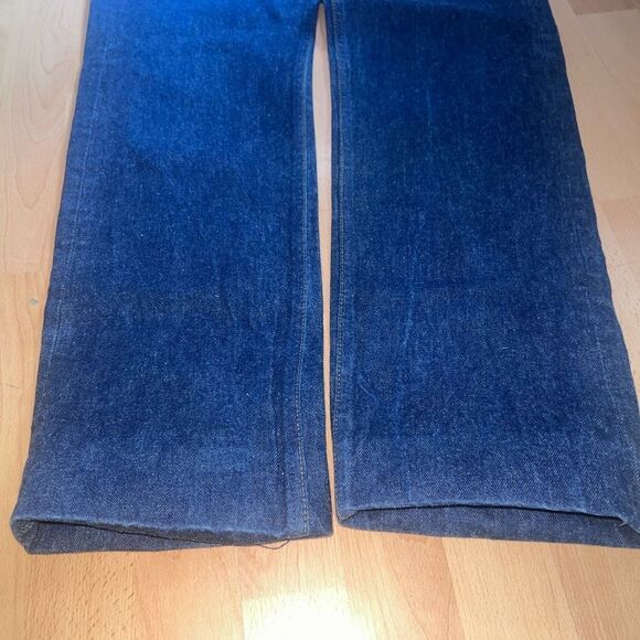 True Vintage 1980s Levi’s 501 Button Fly Dark Wash USA Blue Jeans size 33/36 - Picture 14 of 16
